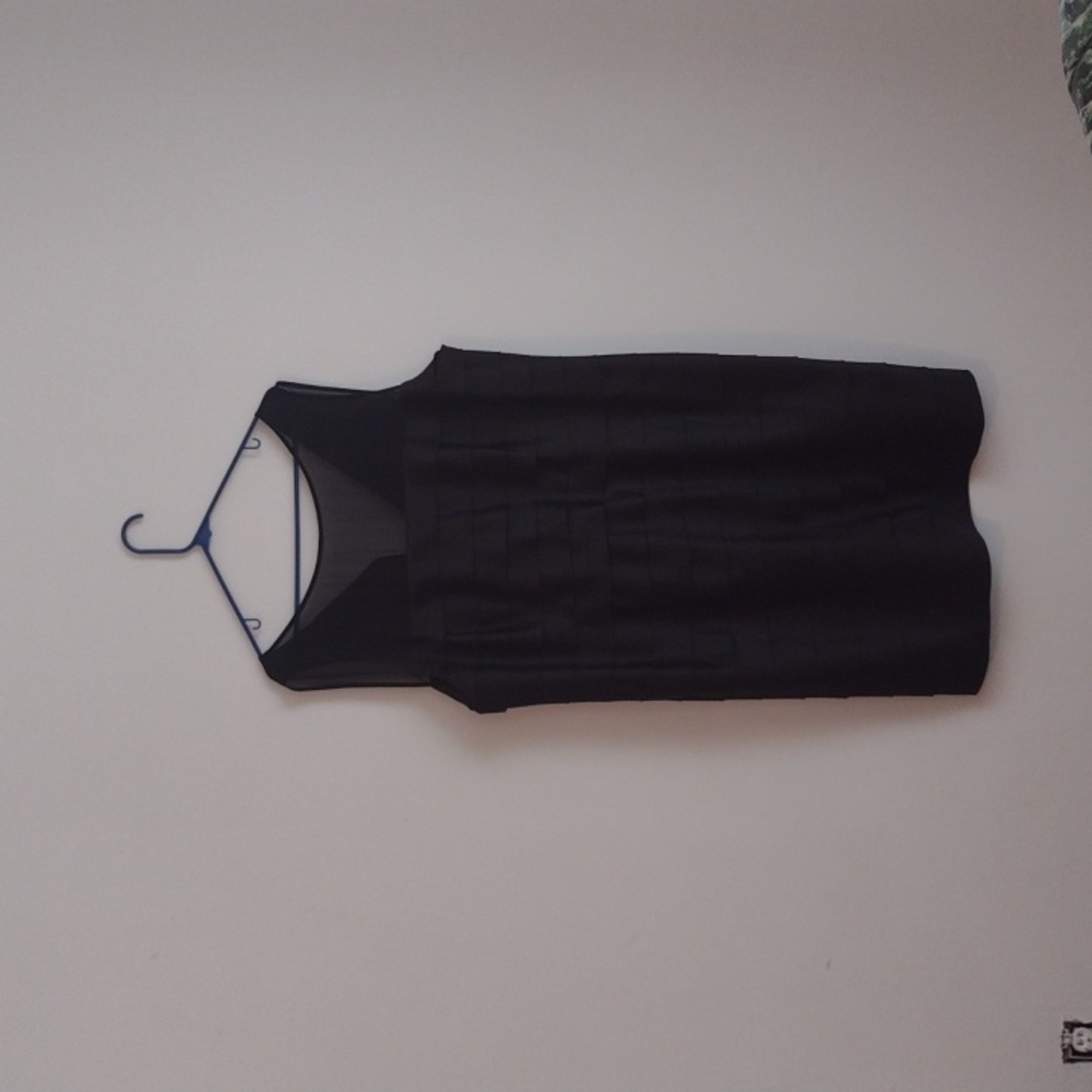 Women's dress black satin